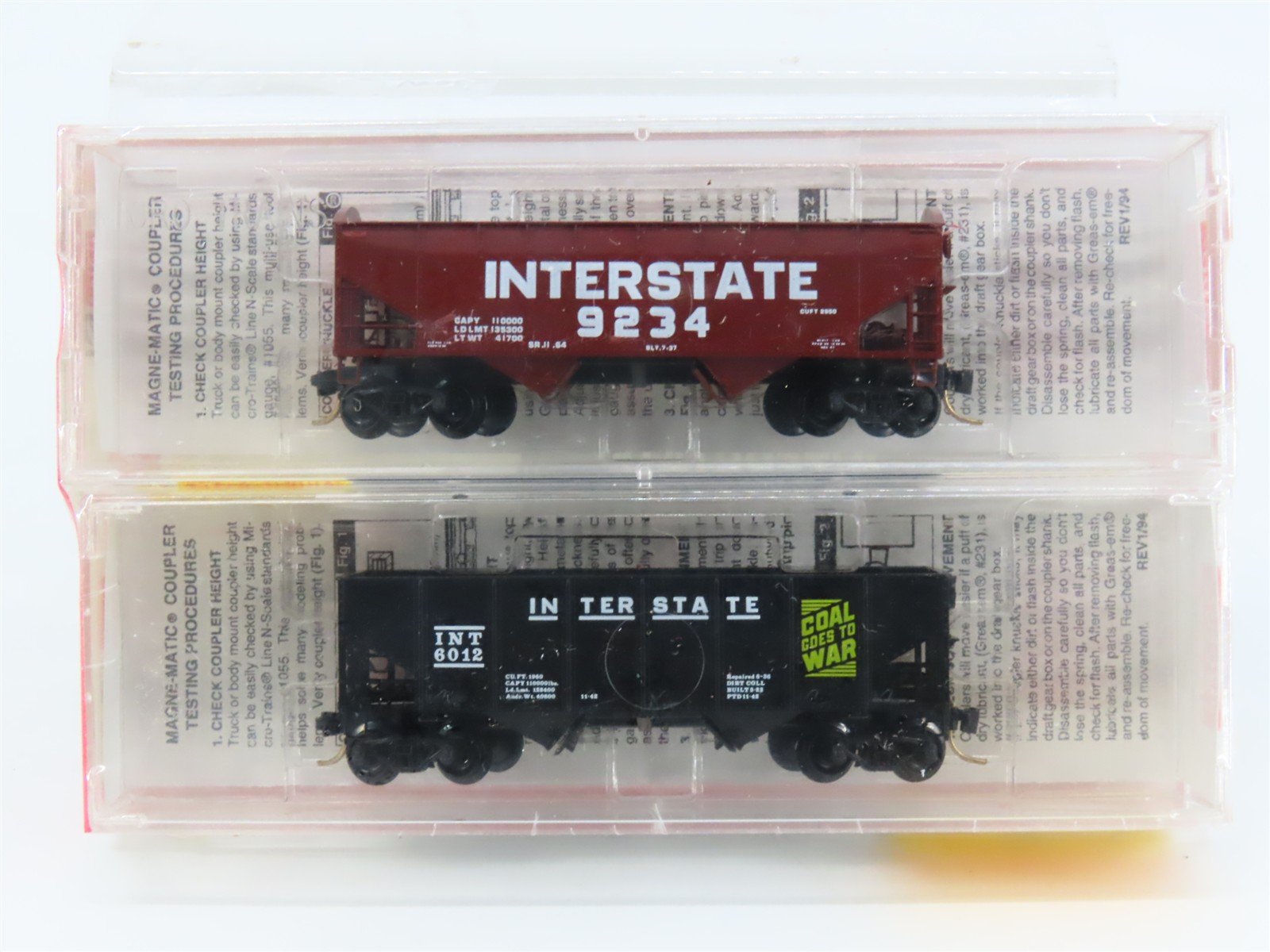 N Scale Micro-Trains MTL 87012 INT Interstate 2-Bay Open Hoppers 2-Pack Sealed