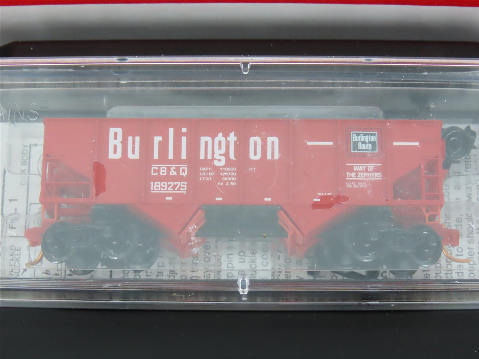 N Scale Micro-Trains MTL 993 00 004 CB&Q Burlington Hoppers 4-Car Runner Pack