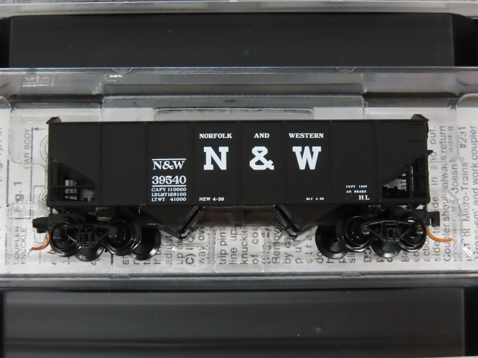 N Micro-Trains MTL 993 00 012 N&W Norfolk & Western Hoppers 4-Car Runner Pack
