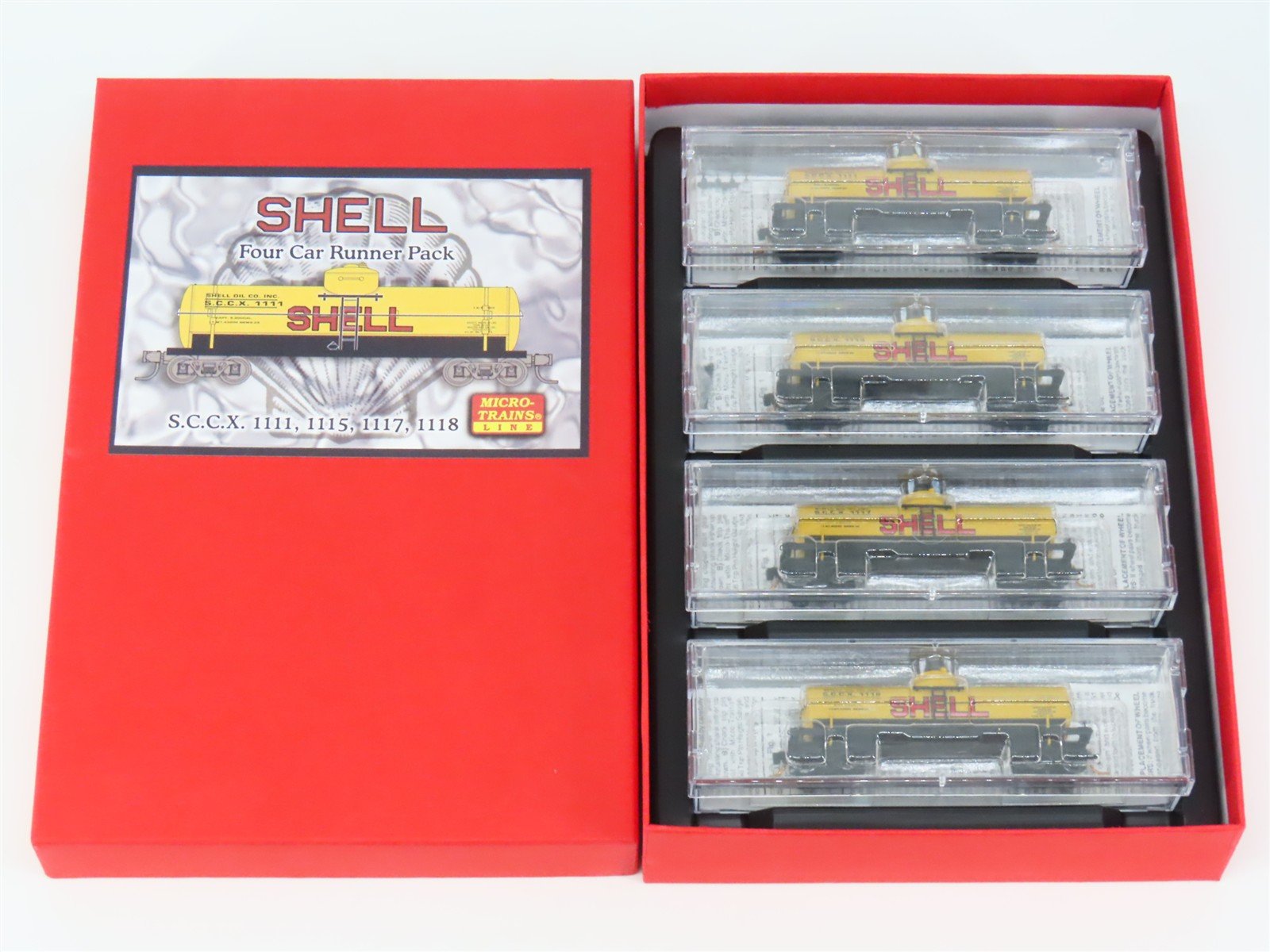 N Scale Micro-Trains MTL 993 00 007 SCCX Shell Oil Tank Car 4-Car Runner Pack
