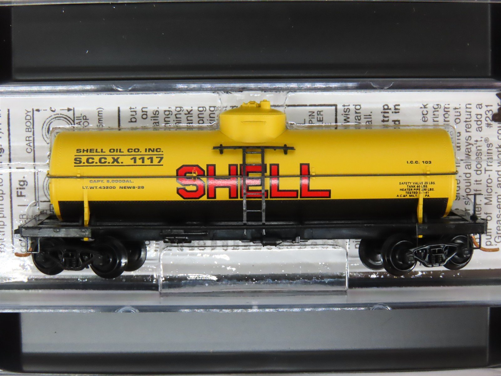 N Scale Micro-Trains MTL 993 00 007 SCCX Shell Oil Tank Car 4-Car Runner Pack