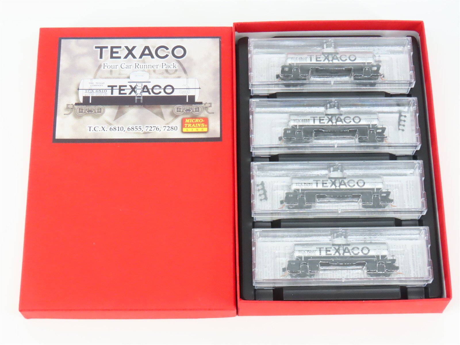 N Scale Micro-Trains MTL 993 00 008 TCX Texaco Tank Car 4-Car Runner Pack