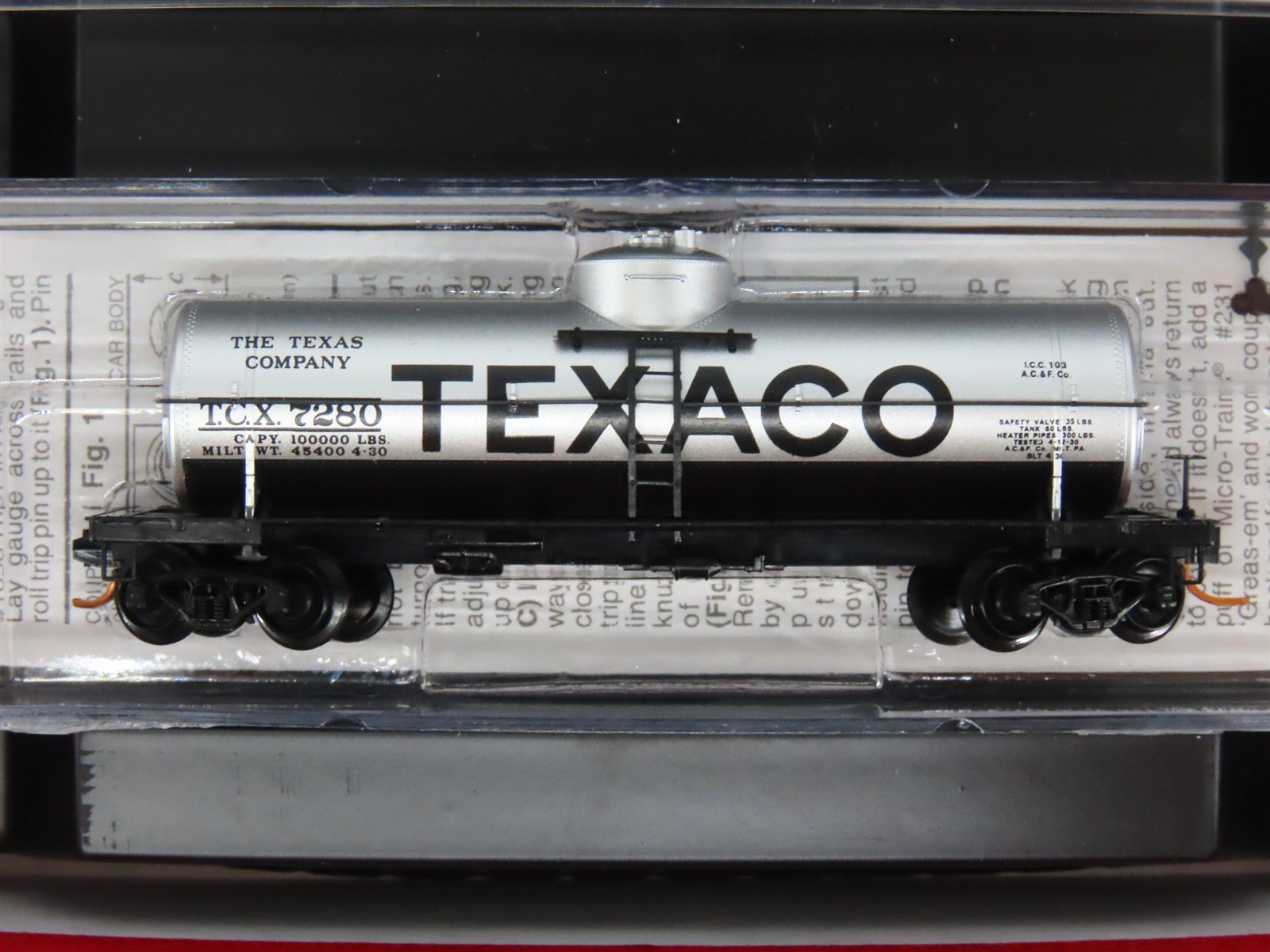 N Scale Micro-Trains MTL 993 00 008 TCX Texaco Tank Car 4-Car Runner Pack