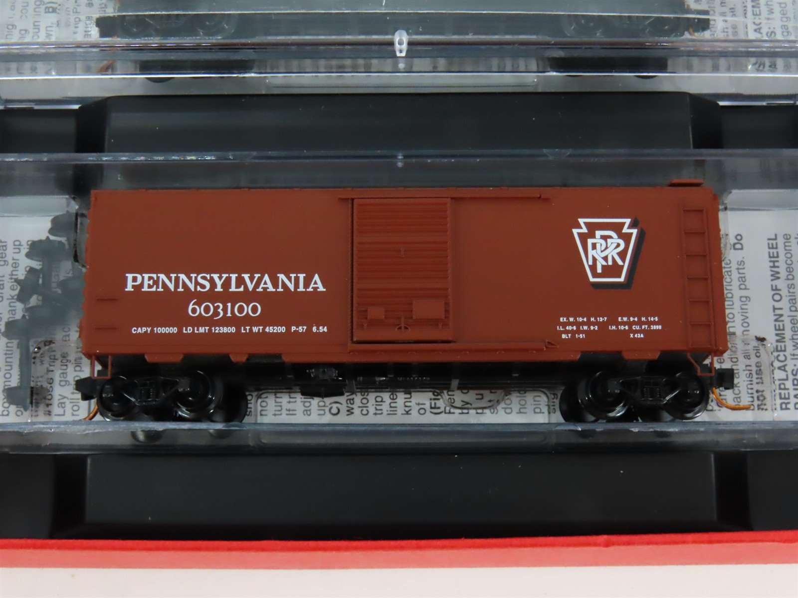 N Scale Micro-Trains MTL 993 00 001 PRR Pennsylvania Box Cars 4-Car Runner Pack