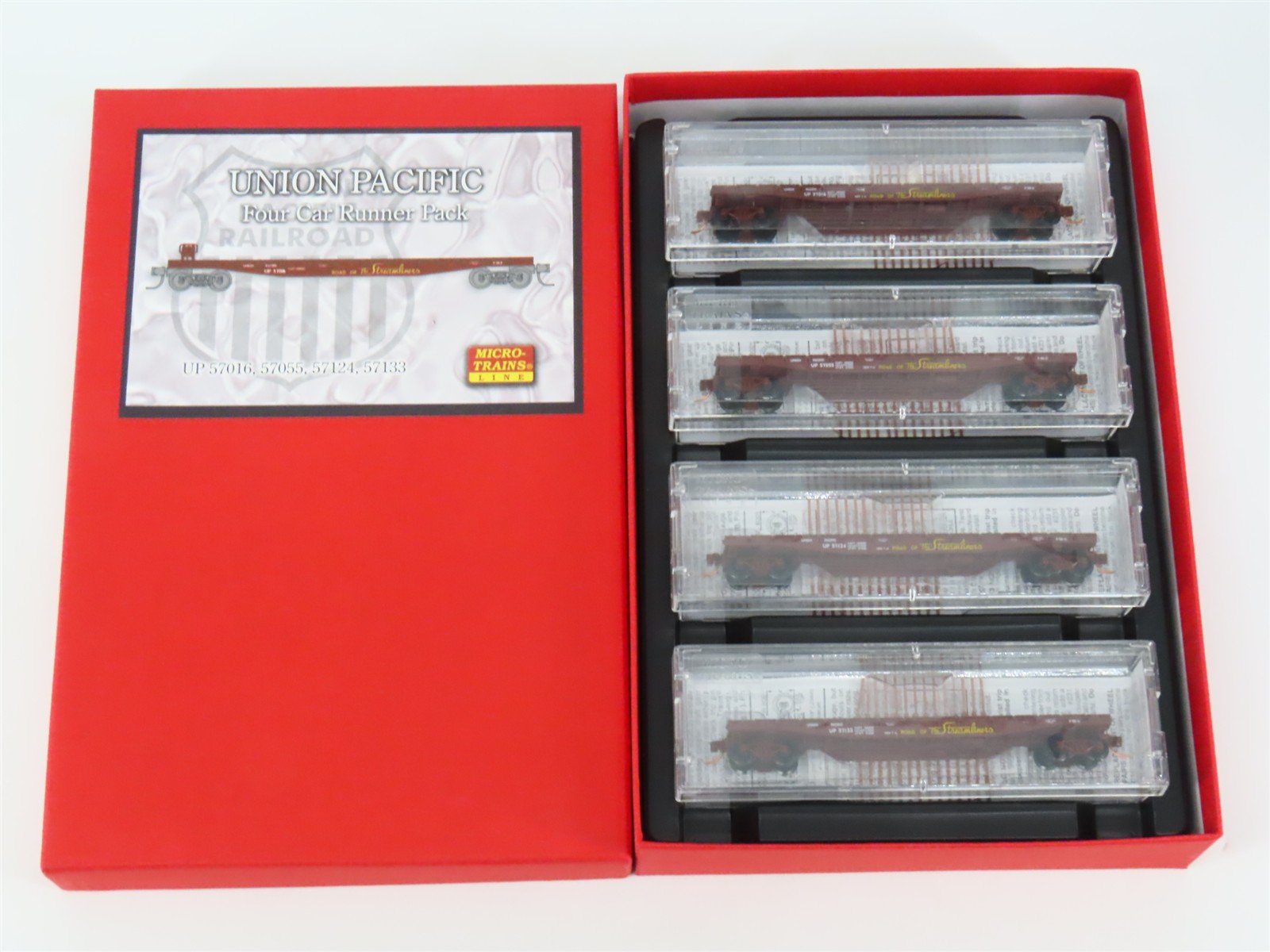 N Scale Micro-Trains MTL 993 00 010 UP Union Pacific Flat Cars 4-Car Runner Pack