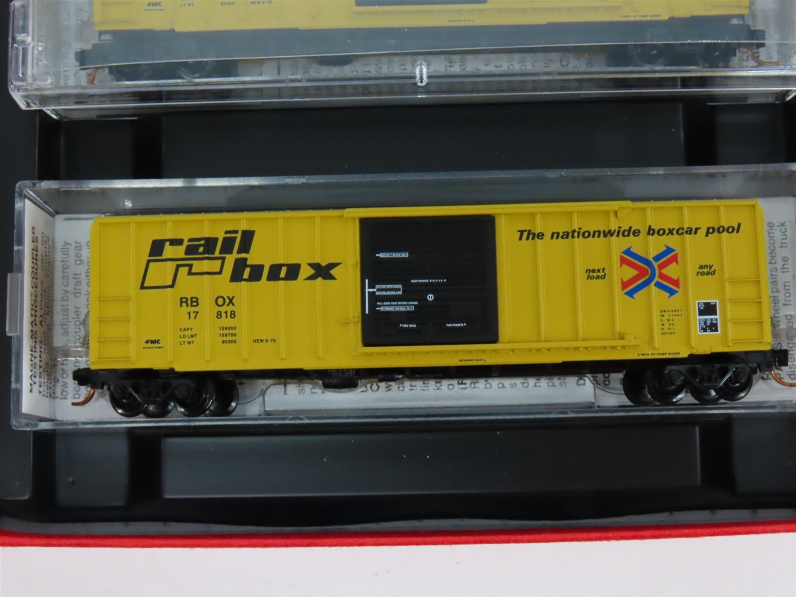 N Scale Micro-Trains MTL 993 00 015 RBOX Railbox Box Car 4-Car Runner Pack