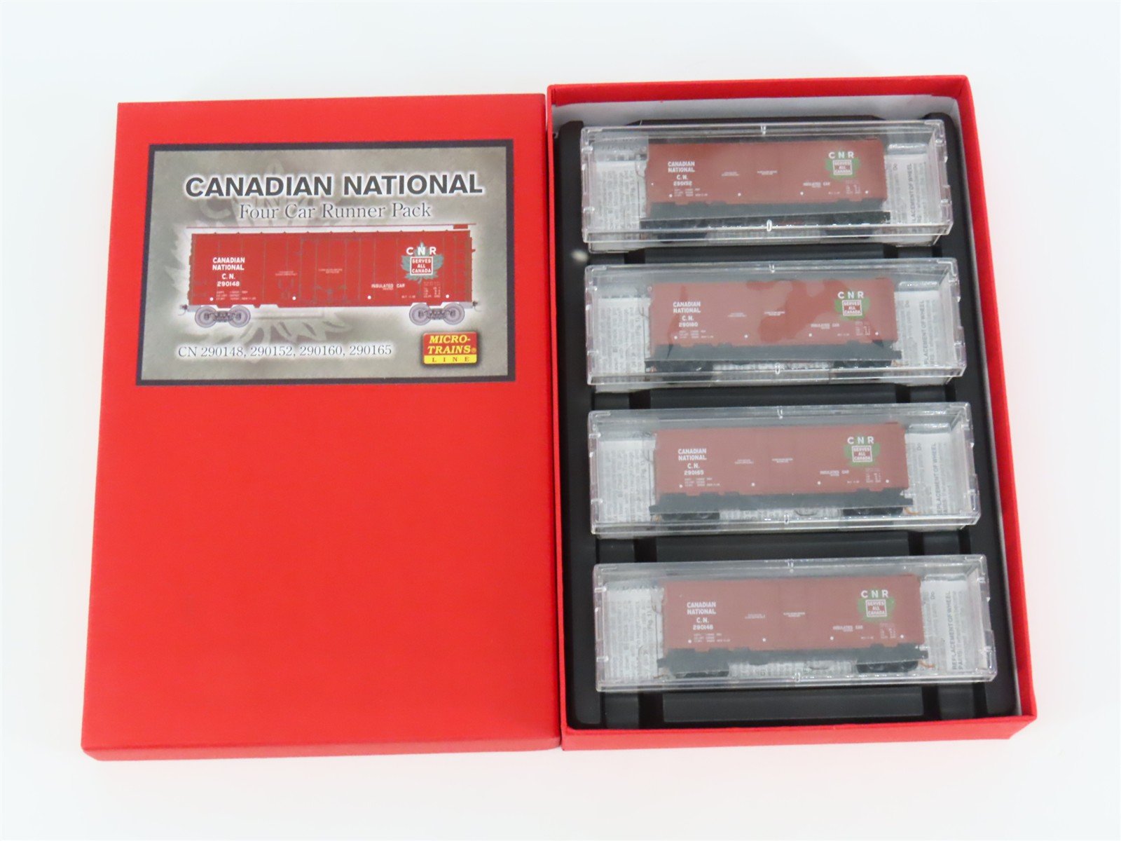 N Micro-Trains MTL 993 00 011 CN Canadian National Box Cars 4-Car Runner Pack