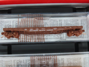 N Micro-Trains MTL 993 00 009 SP Southern Pacific Flat Car 4-Car Runner Pack