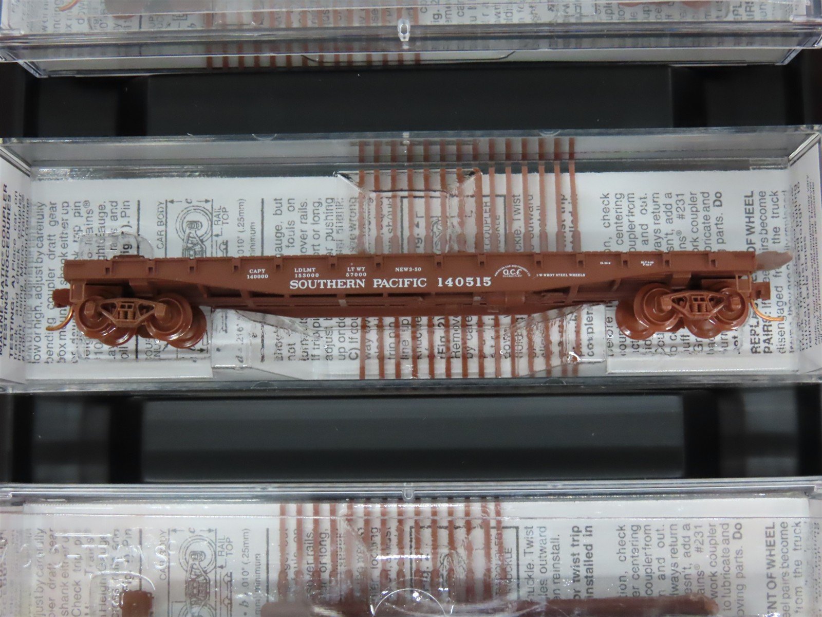 N Micro-Trains MTL 993 00 009 SP Southern Pacific Flat Car 4-Car Runner Pack