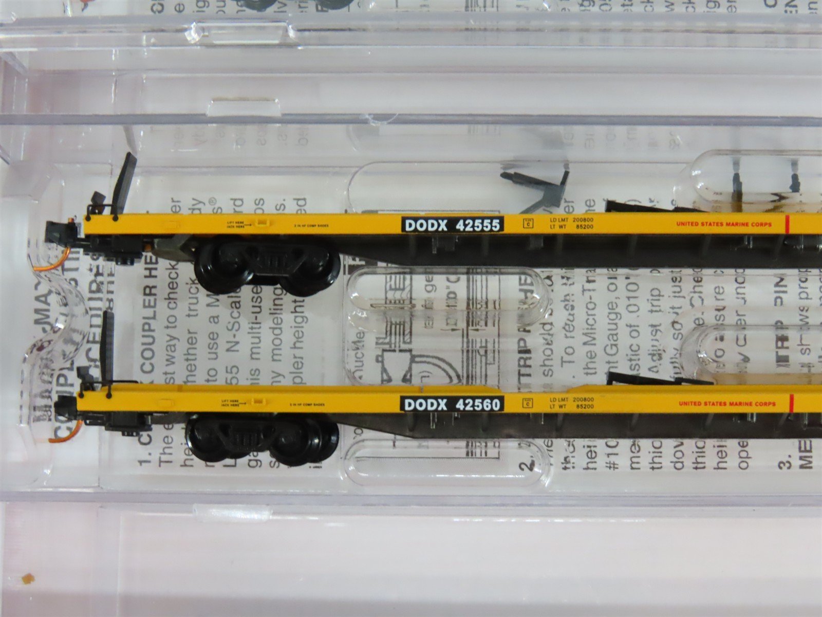 N Micro-Trains MTL 993 00 013 DODX Department of Defense Flat Cars 4-Car Pack