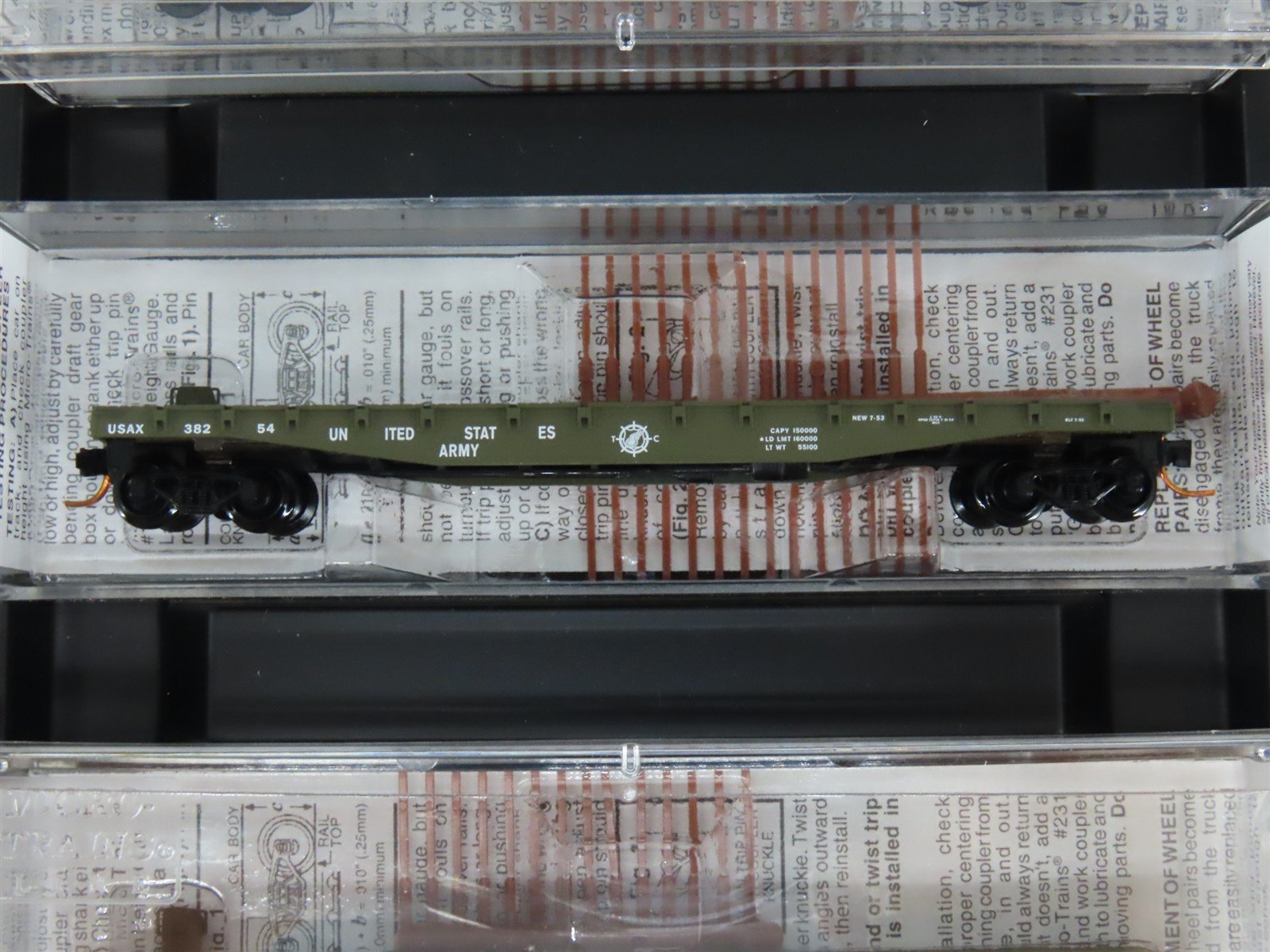 N Scale Micro-Trains MTL 993 00 014 USAX US Army Flat Cars 4-Car Runner Pack