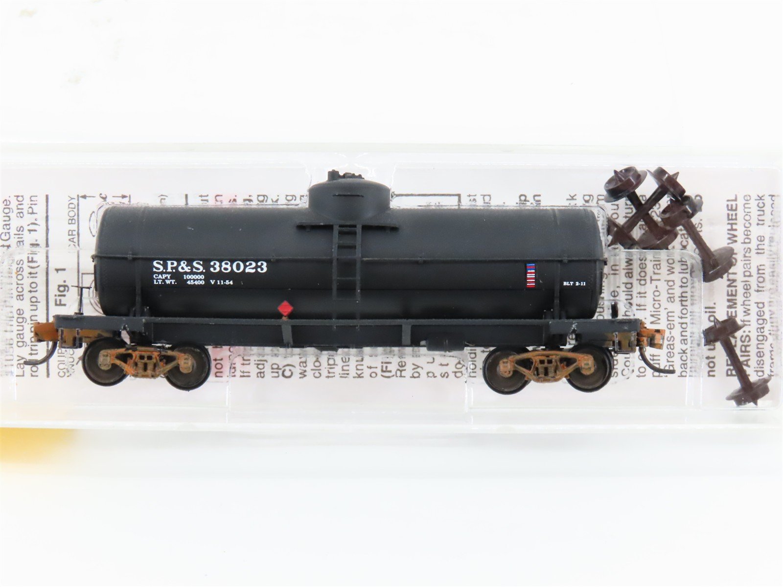N Scale Micro-Trains MTL 65470 SP&S Railway Single Dome Tankcar #38023 Custom