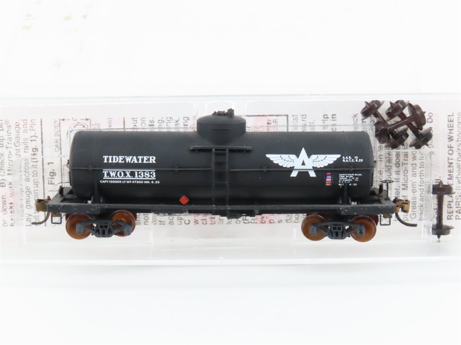 N Scale Micro-Trains MTL 65480 TWOX Tidewater Single Dome Tankcar #1383 Custom
