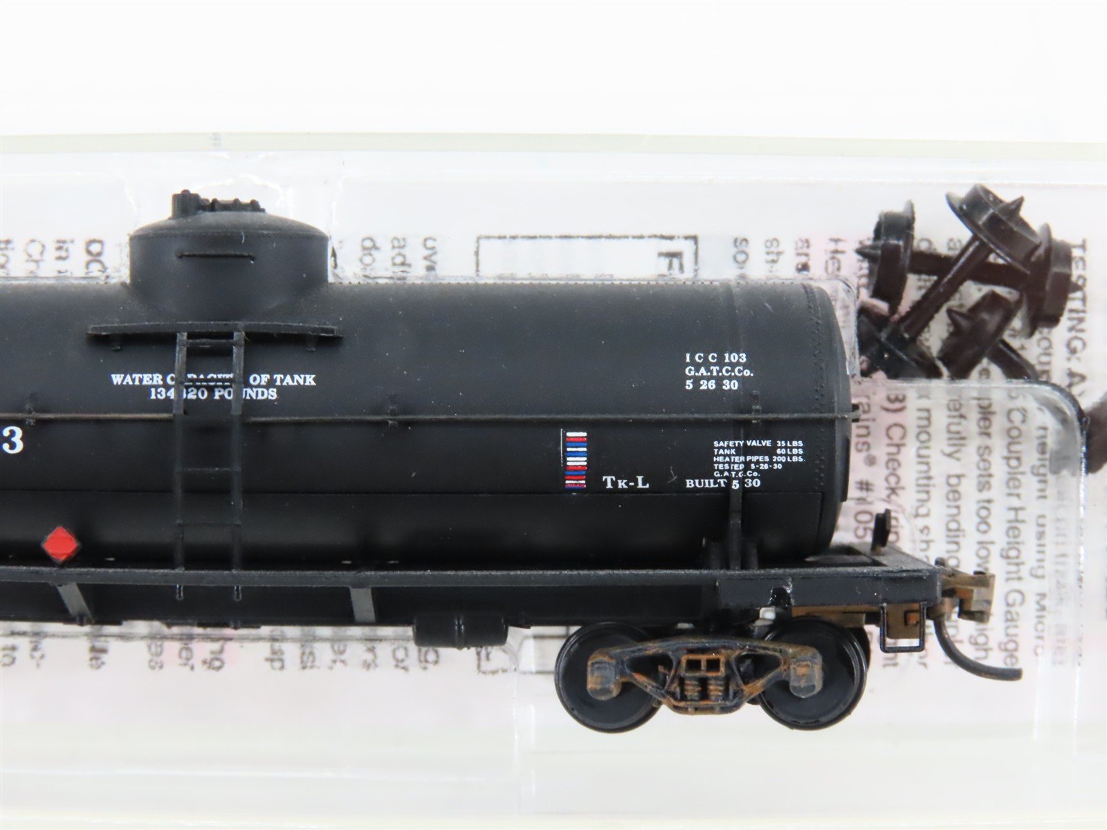 N Scale Micro-Trains MTL 65010 ATSF Santa Fe Single Dome Tankcar #100823 Custom