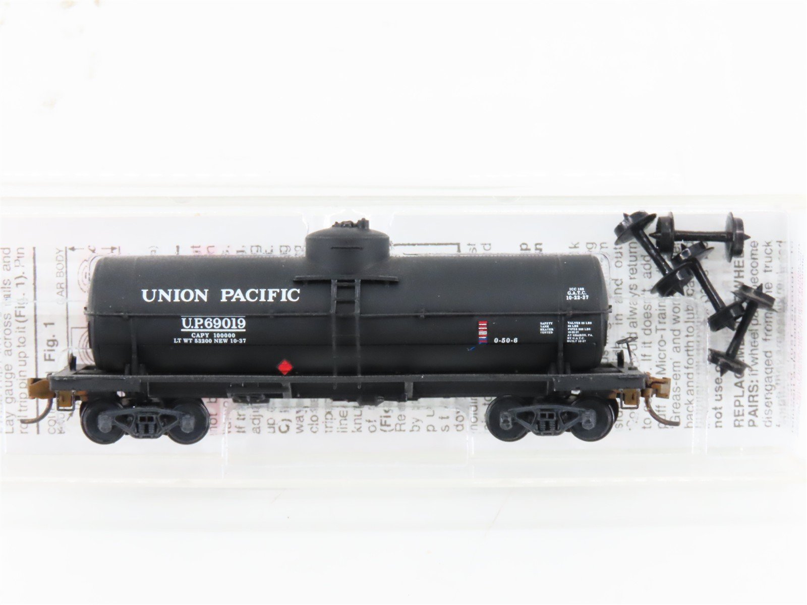 N Micro-Trains MTL 65180 UP Union Pacific Single Dome Tankcar #69019 Custom