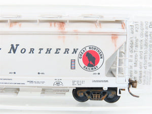 N Micro-Trains MTL 92170 GN Great Northern 2-Bay Covered Hopper #173813 Custom