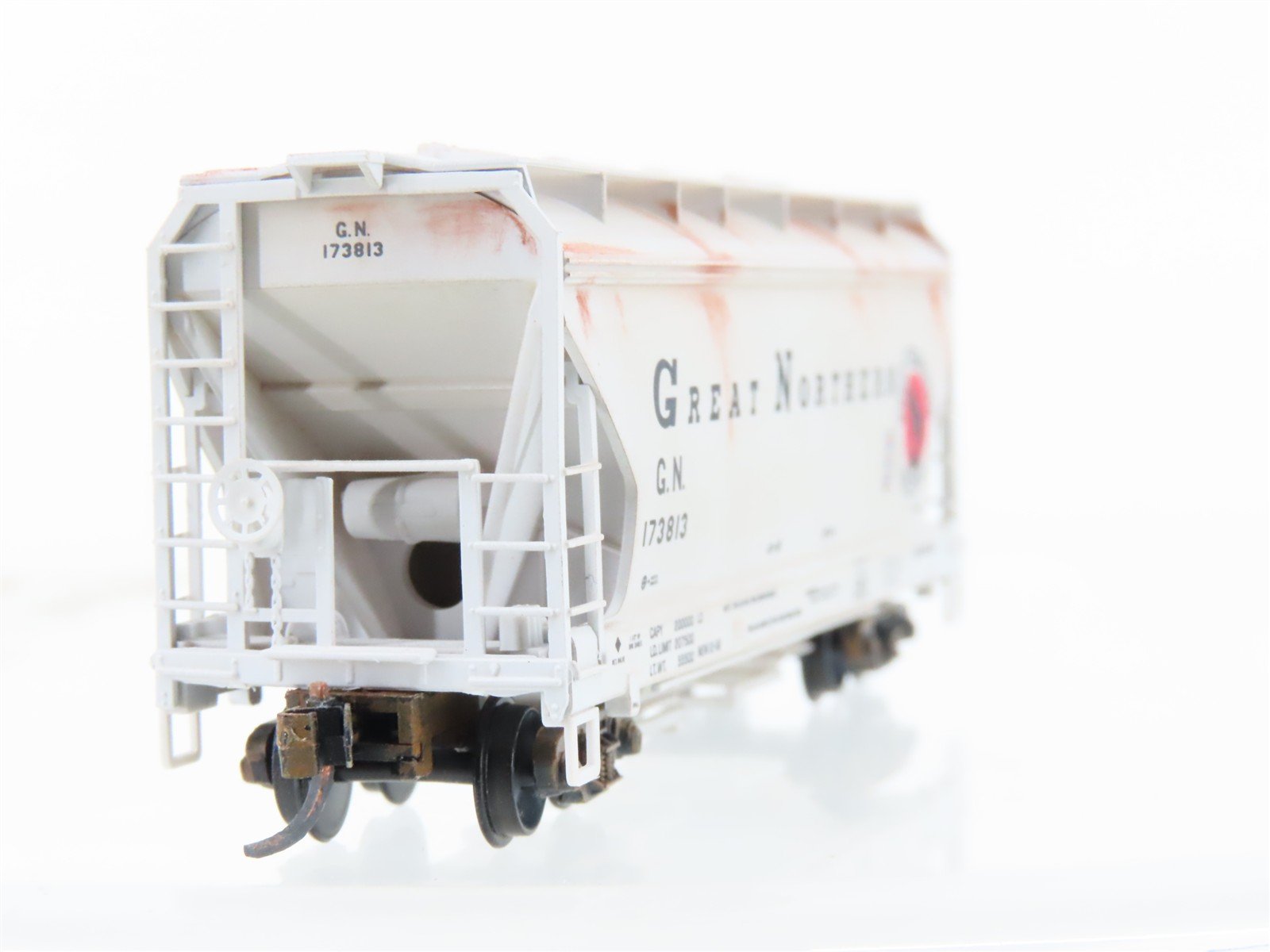 N Micro-Trains MTL 92170 GN Great Northern 2-Bay Covered Hopper #173813 Custom