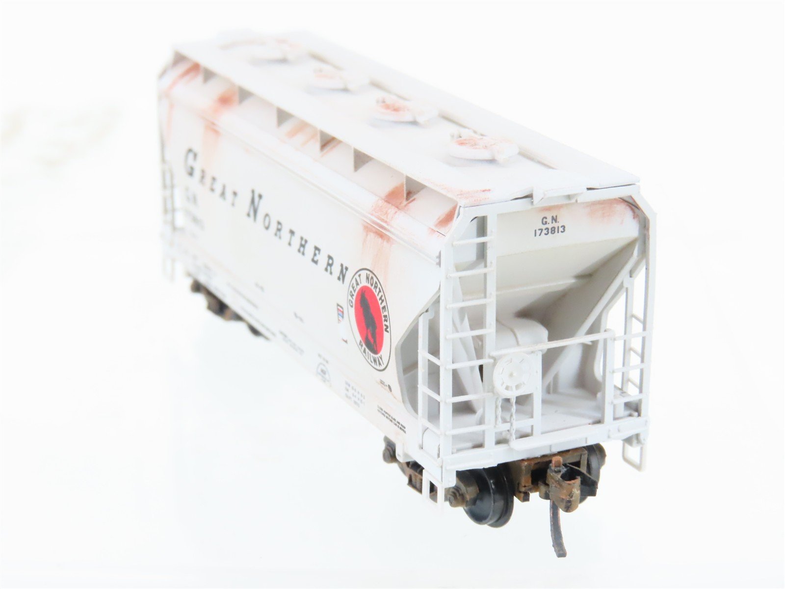 N Micro-Trains MTL 92170 GN Great Northern 2-Bay Covered Hopper #173813 Custom