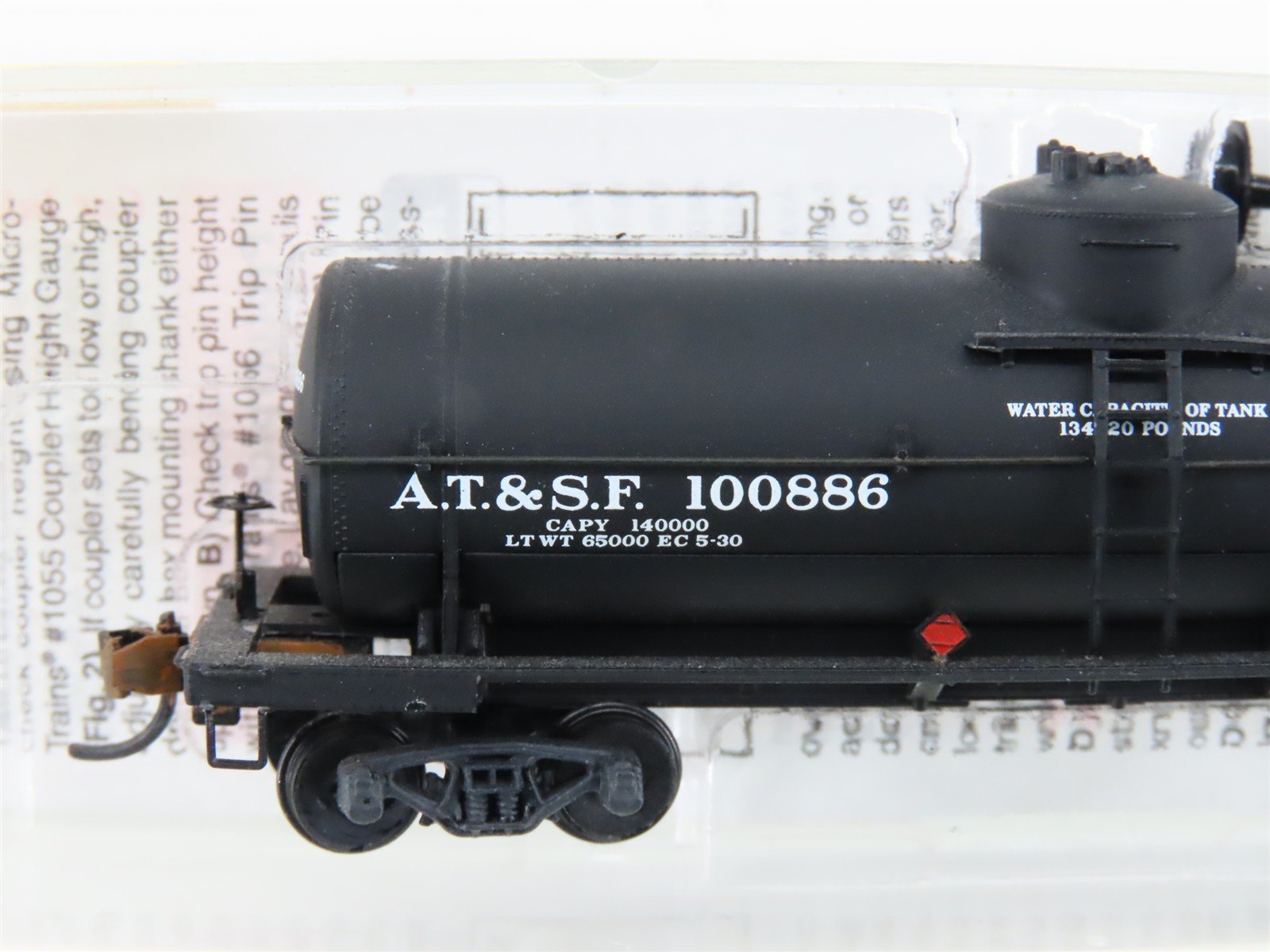 N Scale Micro-Trains MTL 65010 ATSF Santa Fe Single Dome Tankcar #100823 Custom