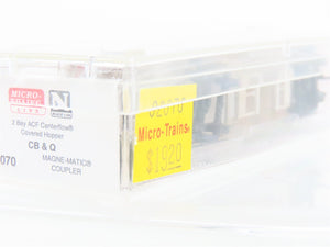 N Scale Micro-Trains MTL 92070 CBQ Burlington 2-Bay Covered Hopper #183295