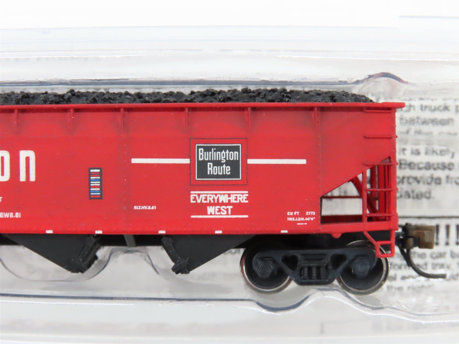 N Scale Bluford Shops 73812 C&S Burlington 3-Bay Hopper #20024 wLoad Weathered