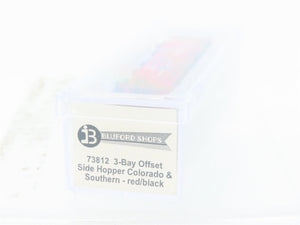 N Scale Bluford Shops 73812 C&S Burlington 3-Bay Hopper #20024 wLoad Weathered