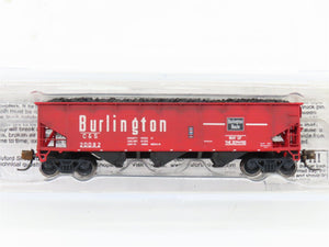N Scale Bluford Shops 73812 C&S Burlington 3-Bay Hopper #20024 wLoad Weathered