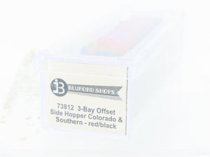 N Scale Bluford Shops 73812 C&S Burlington 3-Bay Hopper #20024 wLoad Weathered