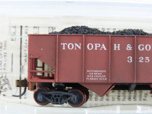 N Scale Micro-Trains MTL 56100 Tonopah & Gold 2-Bay Hopper #325 Weathered