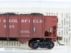 N Scale Micro-Trains MTL 56100 Tonopah & Gold 2-Bay Hopper #325 Weathered