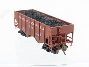 N Scale Micro-Trains MTL 56100 Tonopah & Gold 2-Bay Hopper #325 Weathered