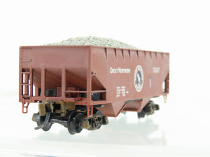N Scale Micro-Trains/Kadee 55060 GN Great Northern 2-Bay Hopper #73237 Weathered