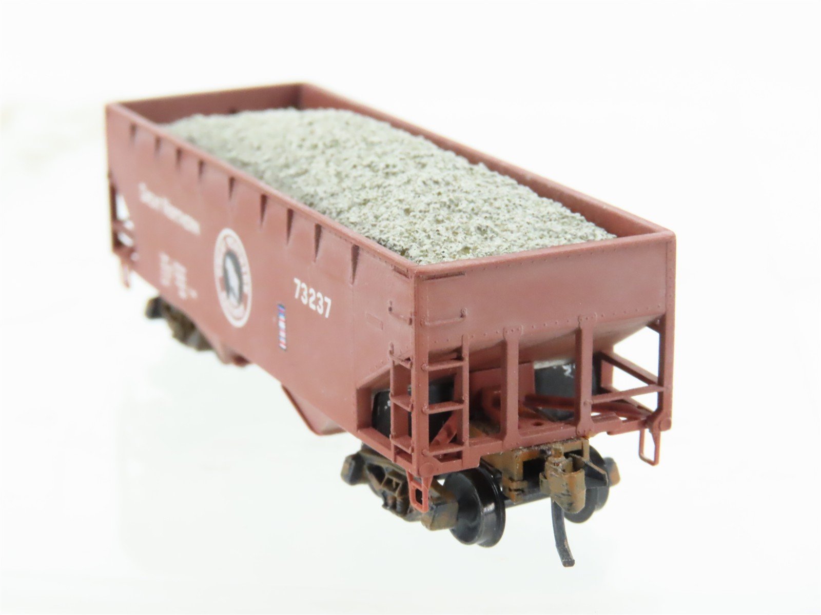 N Scale Micro-Trains/Kadee 55060 GN Great Northern 2-Bay Hopper #73237 Weathered