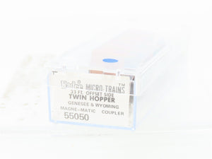 N Micro-Trains/Kadee 55050 G&W Genesee & Wyoming 2-Bay Hopper #590002 Weathered
