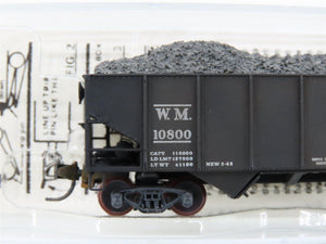N Micro-Trains/Kadee 56092 WM Western Maryland 2-Bay Hopper #10800 Weathered