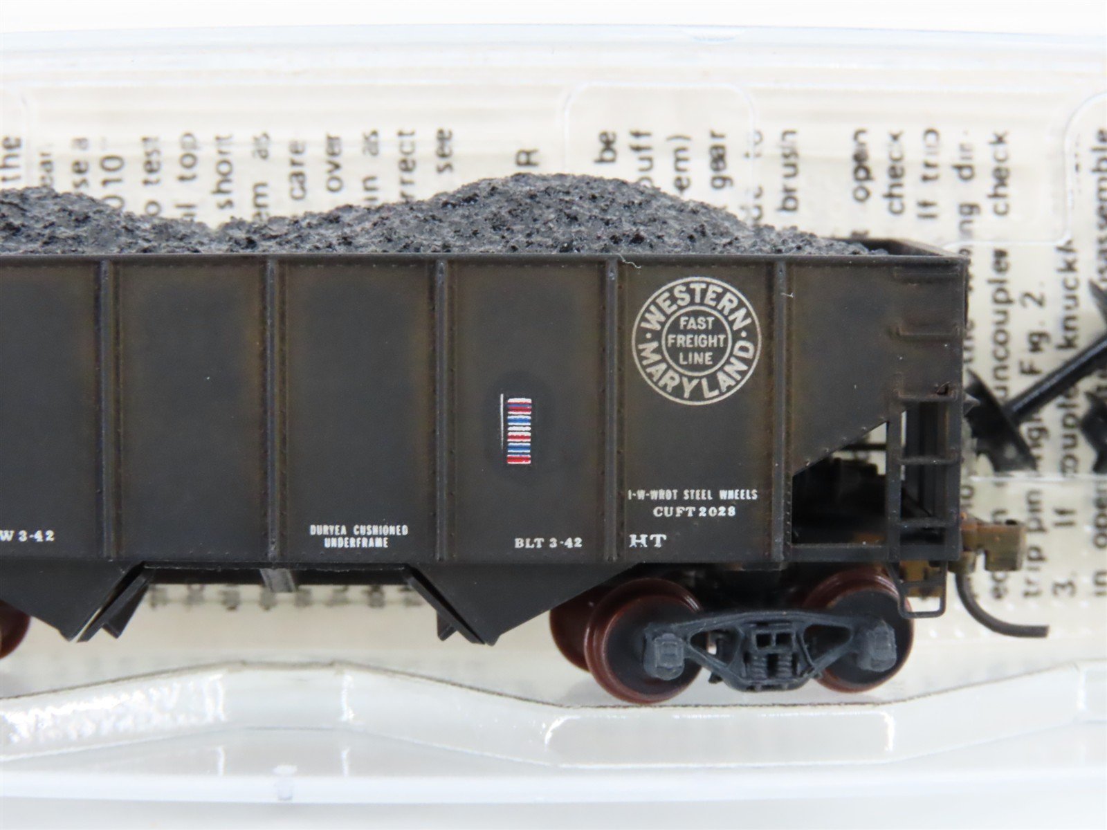 N Micro-Trains/Kadee 56092 WM Western Maryland 2-Bay Hopper #10725 Weathered