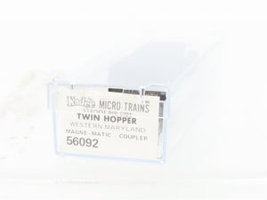 N Micro-Trains/Kadee 56092 WM Western Maryland 2-Bay Hopper #10725 Weathered