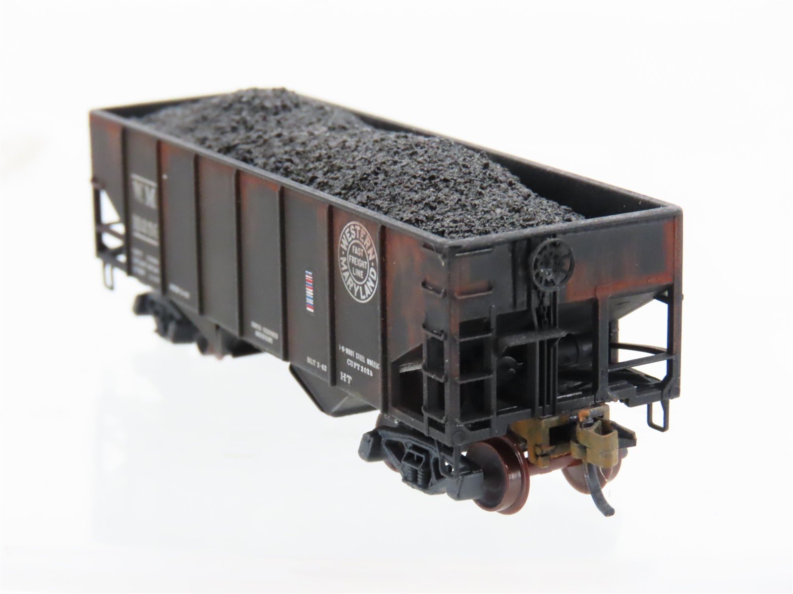 N Micro-Trains/Kadee 56092 WM Western Maryland 2-Bay Hopper #10259 Weathered