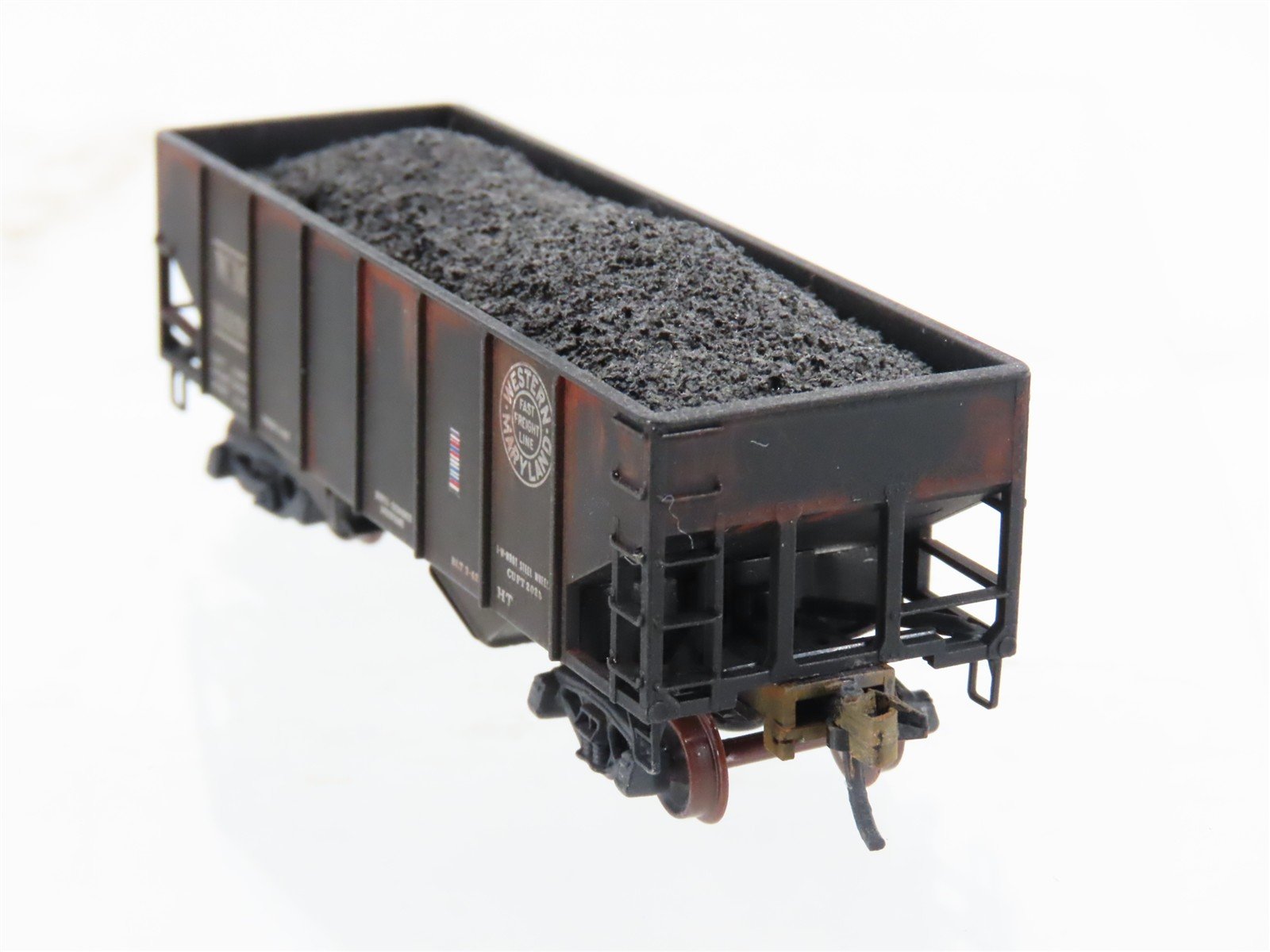 N Micro-Trains/Kadee 56092 WM Western Maryland 2-Bay Hopper #10259 Weathered