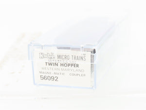 N Micro-Trains/Kadee 56092 WM Western Maryland 2-Bay Hopper #10259 Weathered