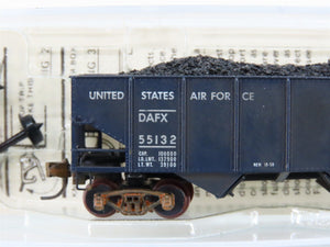 N Micro-Trains/Kadee 56120 DAFX US Air Force 2-Bay Hopper #55132 Weathered