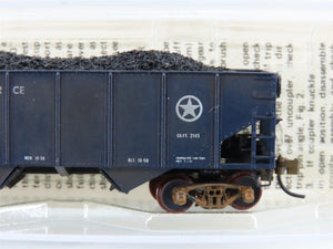 N Micro-Trains/Kadee 56120 DAFX US Air Force 2-Bay Hopper #55132 Weathered