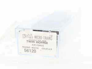 N Micro-Trains/Kadee 56120 DAFX US Air Force 2-Bay Hopper #55132 Weathered