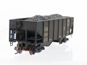 N Micro-Trains/Kadee 56092 WM Western Maryland 2-Bay Hopper #10140 Weathered