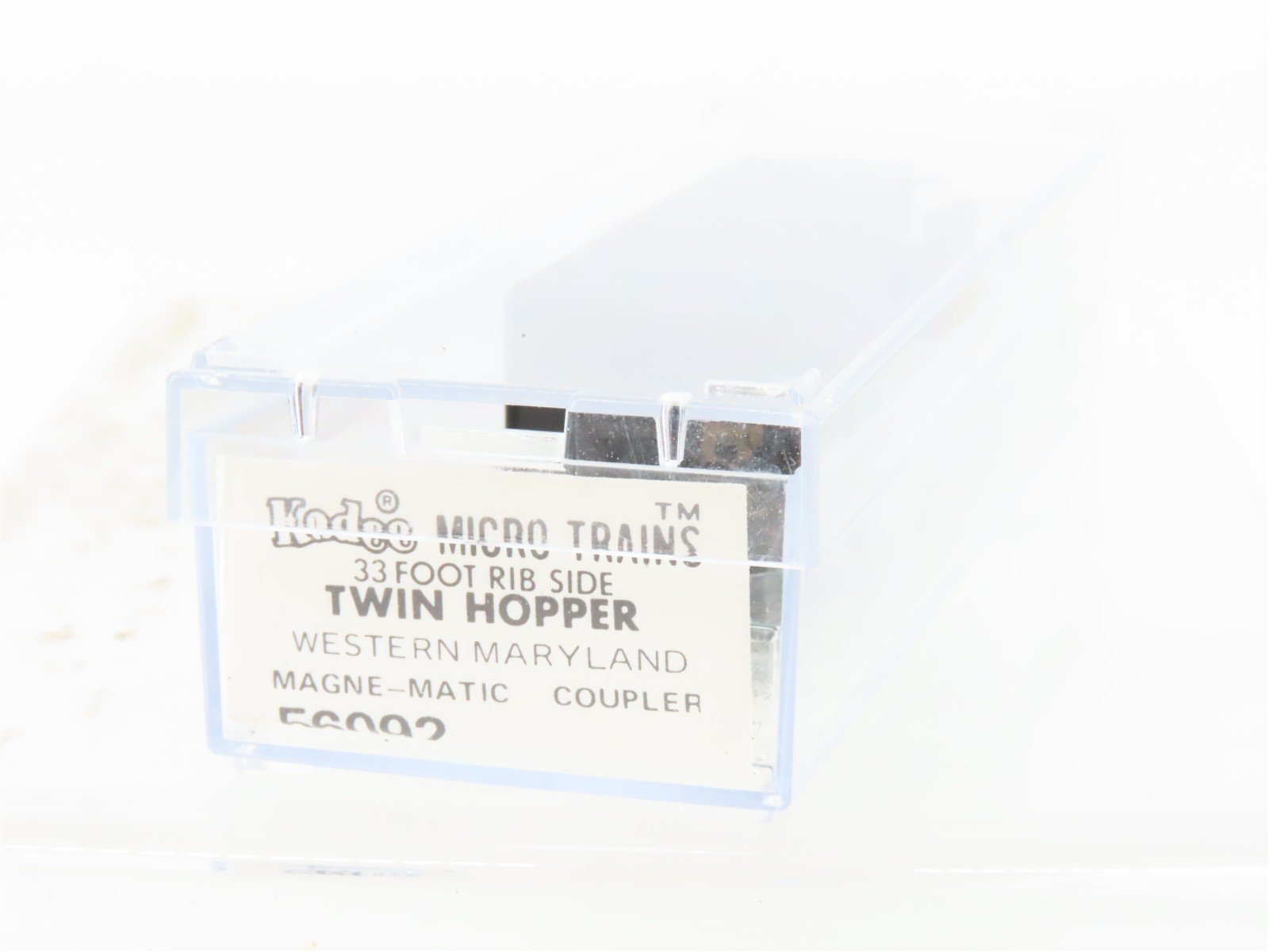 N Micro-Trains/Kadee 56092 WM Western Maryland 2-Bay Hopper #10140 Weathered