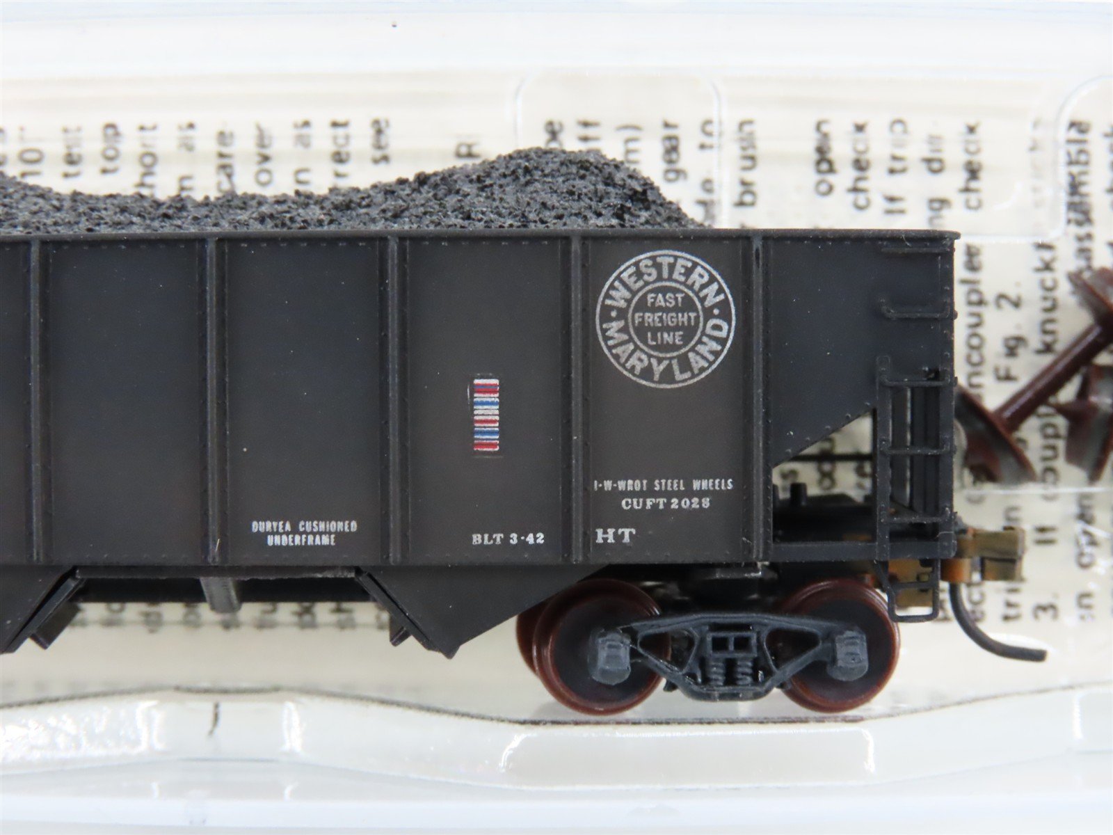 N Micro-Trains/Kadee 56092 WM Western Maryland 2-Bay Hopper #10140 Weathered
