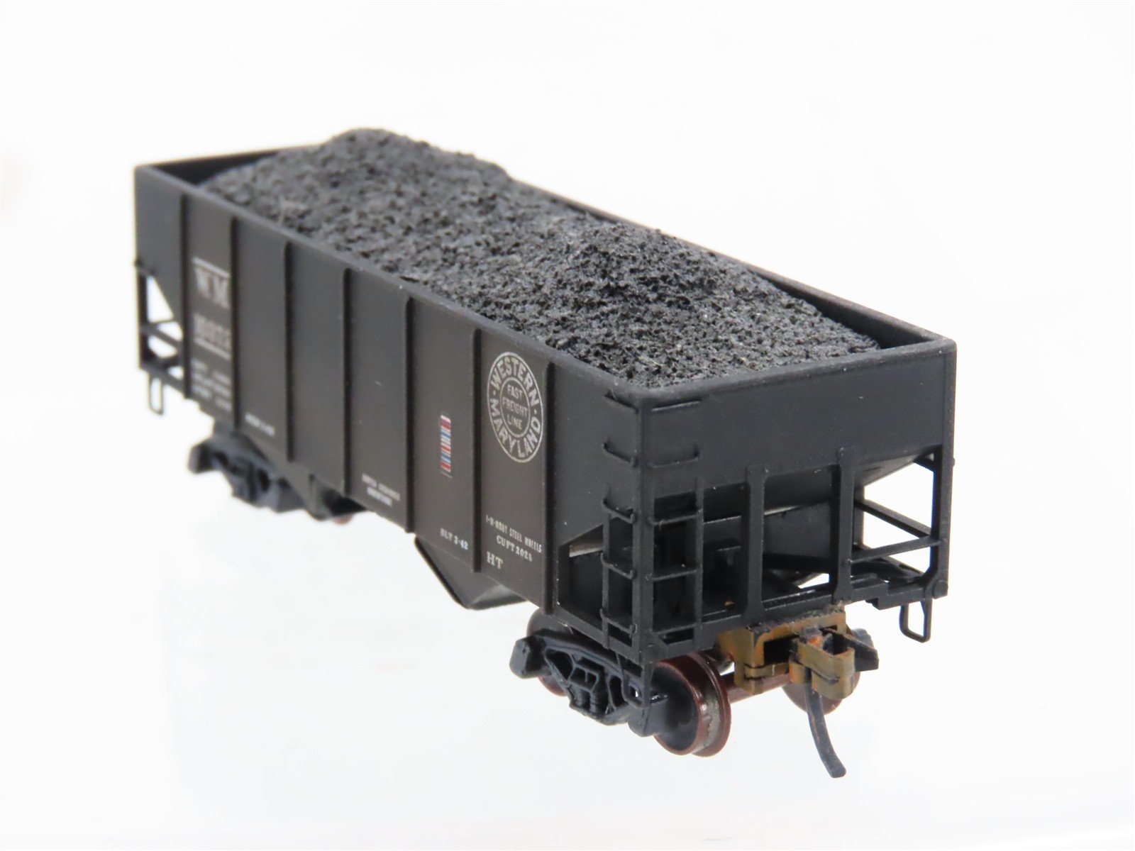 N Micro-Trains/Kadee 56092 WM Western Maryland 2-Bay Hopper #10140 Weathered