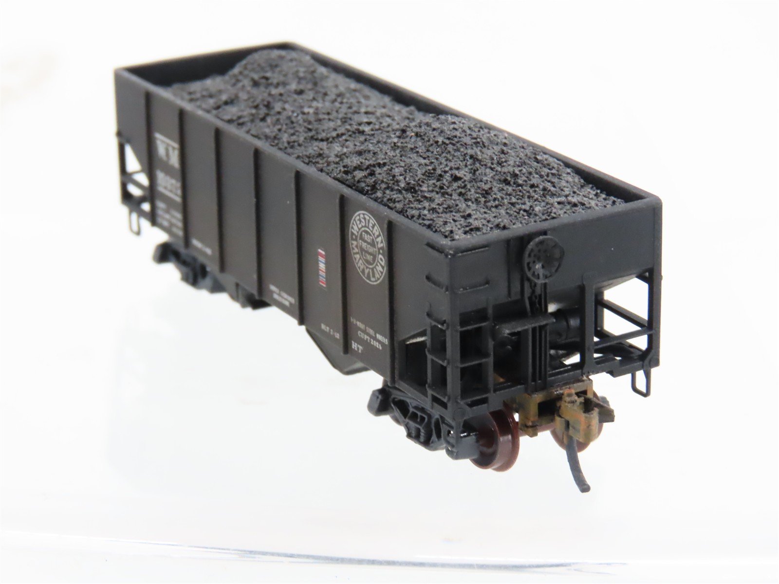 N Micro-Trains/Kadee 56092 WM Western Maryland 2-Bay Hopper #10140 Weathered