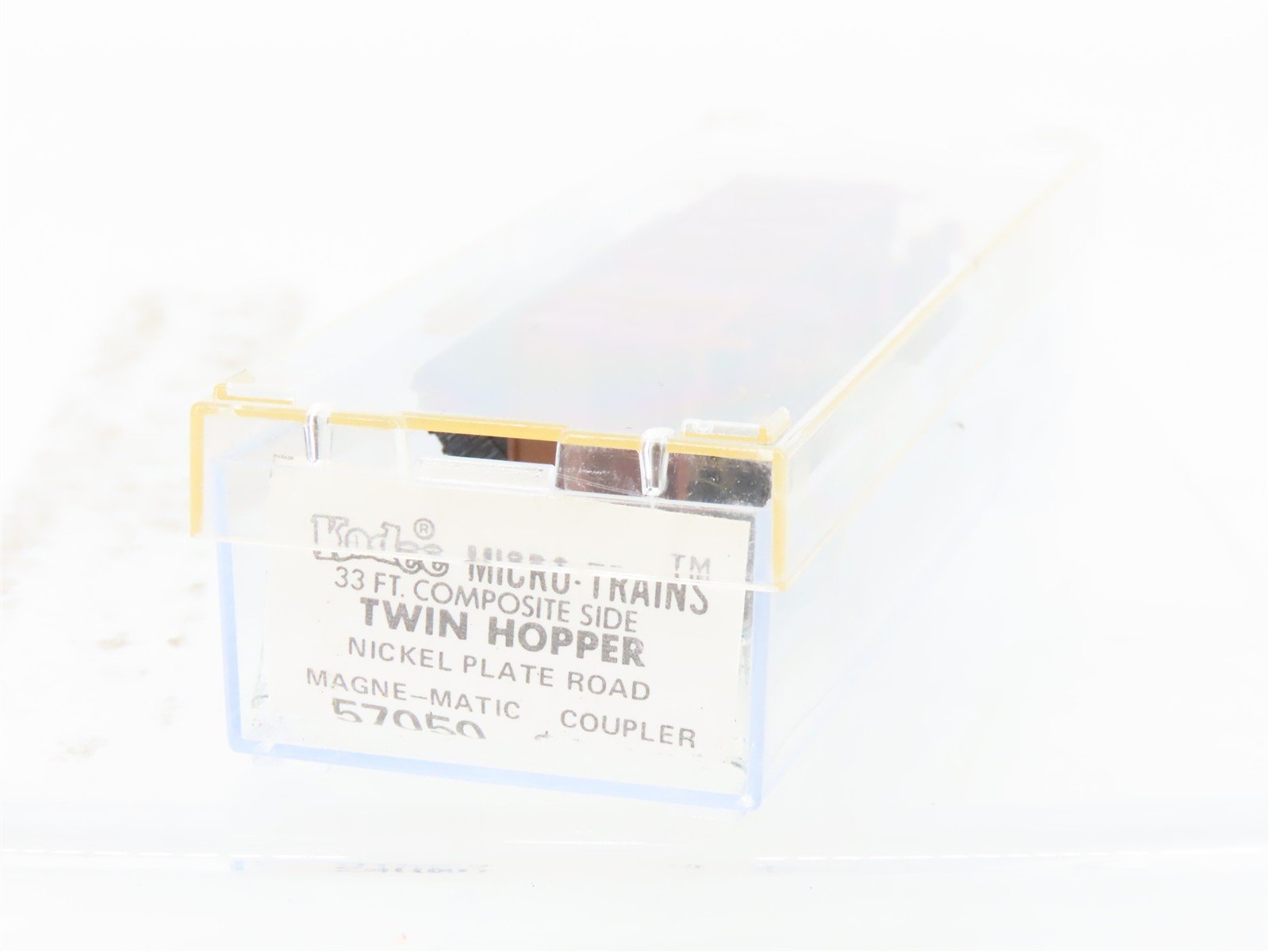 N Micro-Trains/Kadee 57050 NKP Nickel Plate Road 2-Bay Hopper #31299 Weathered