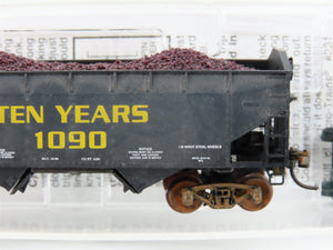 N Scale Micro-Trains MTL 90020 10th Anniversary 2-Bay Hopper #1090 Weathered
